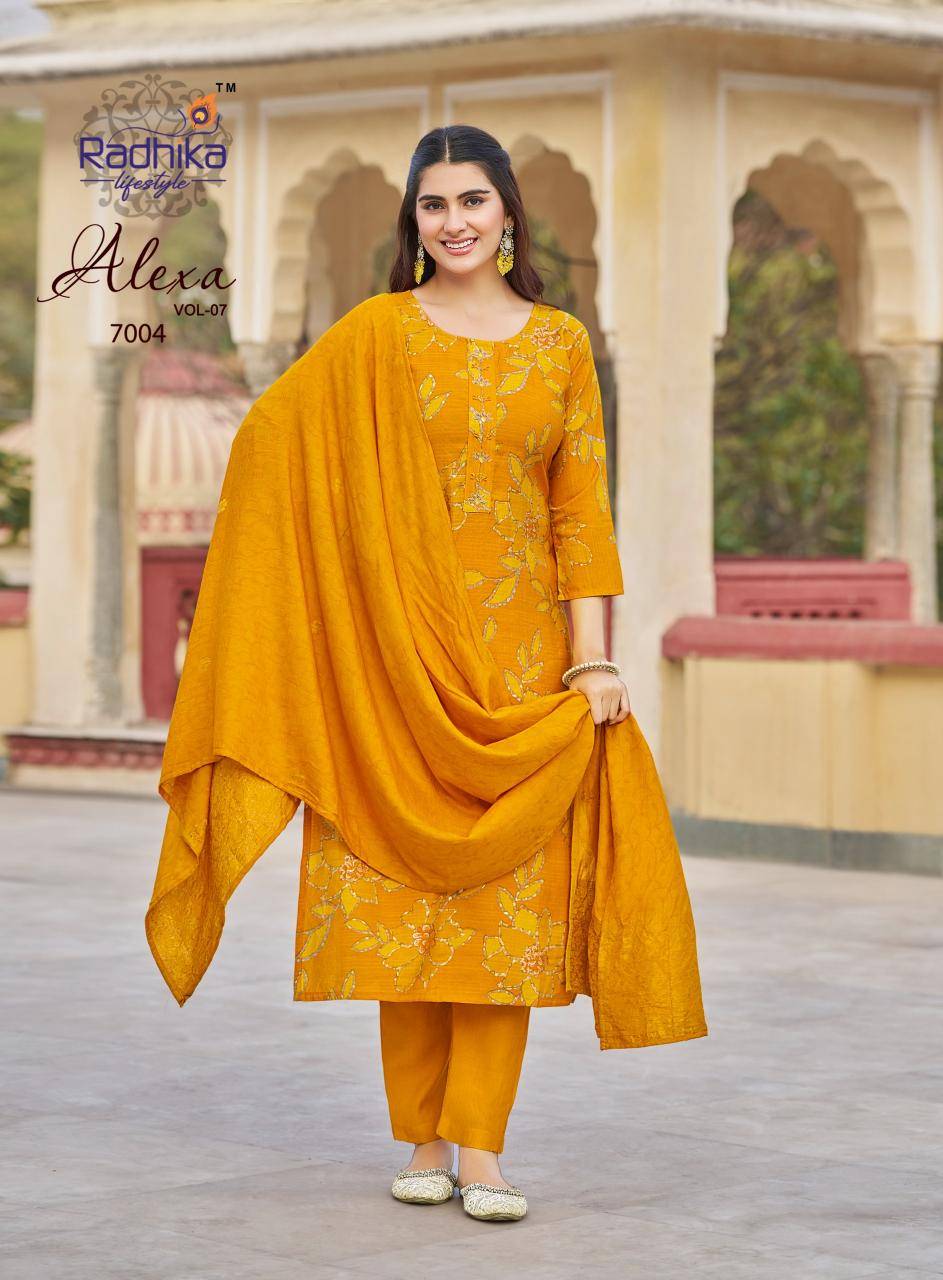 Radhika lifestyle alexa vol-7 Affordable Kurtis in Ahmedabad